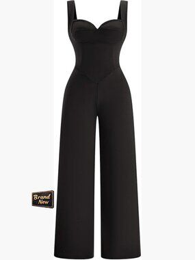 Backless Lace-Up Jumpsuit Sweetheart Neck Cocktail Evening Party Romper